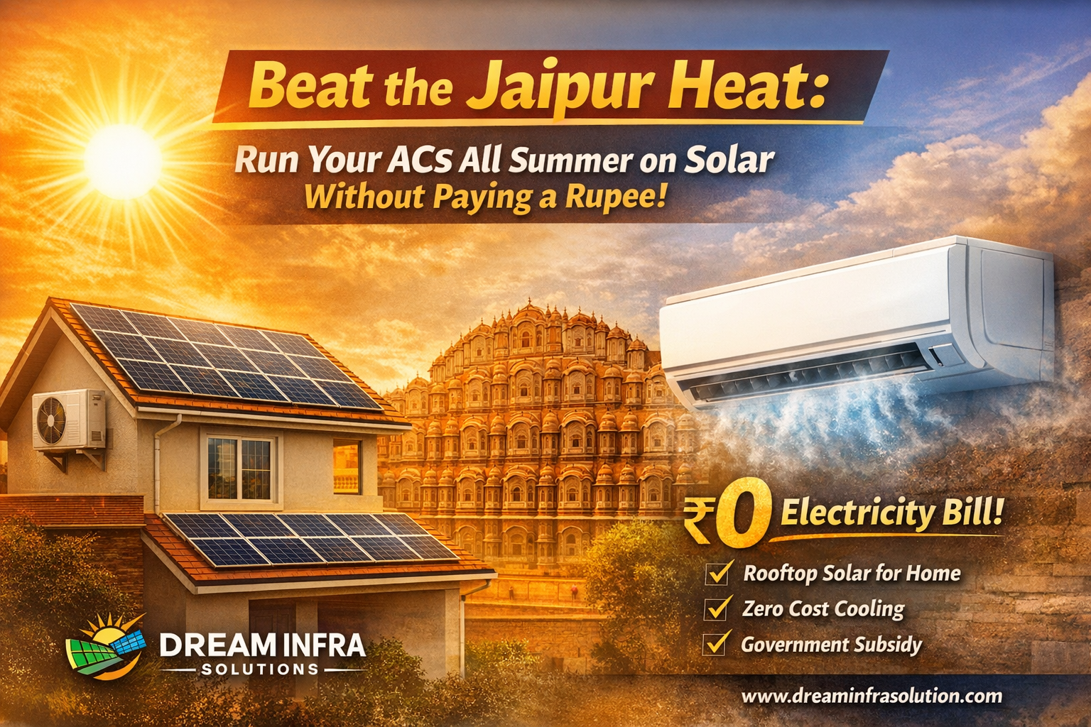 Beat Jaipur Heat with Solar – Run AC for Free