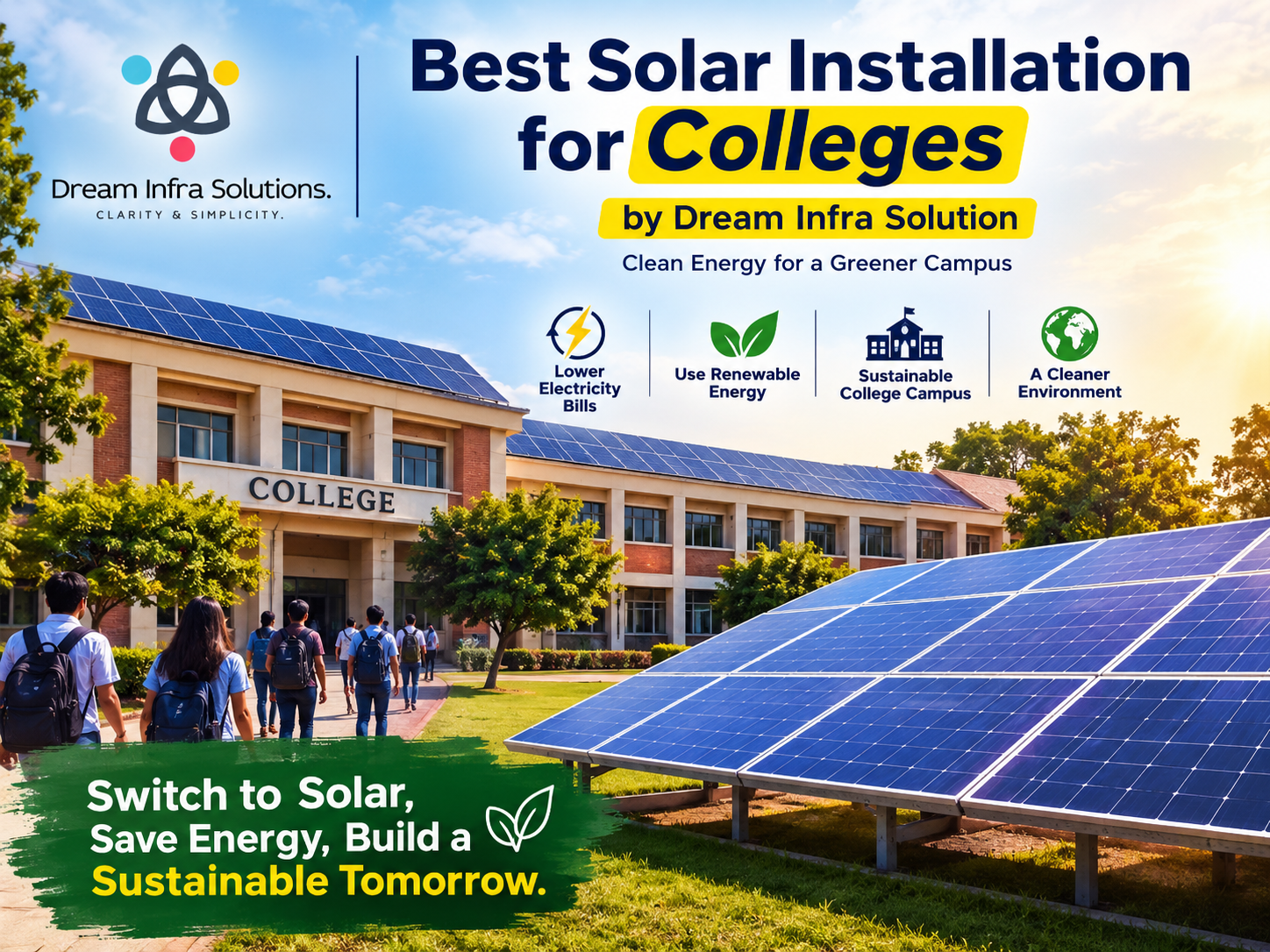 Best Solar Installation for Colleges | Dream Infra Solution
