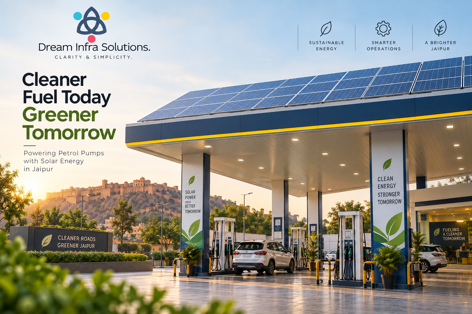 Solar Panels for Petrol Pumps in Jaipur – Dream Infra Solution